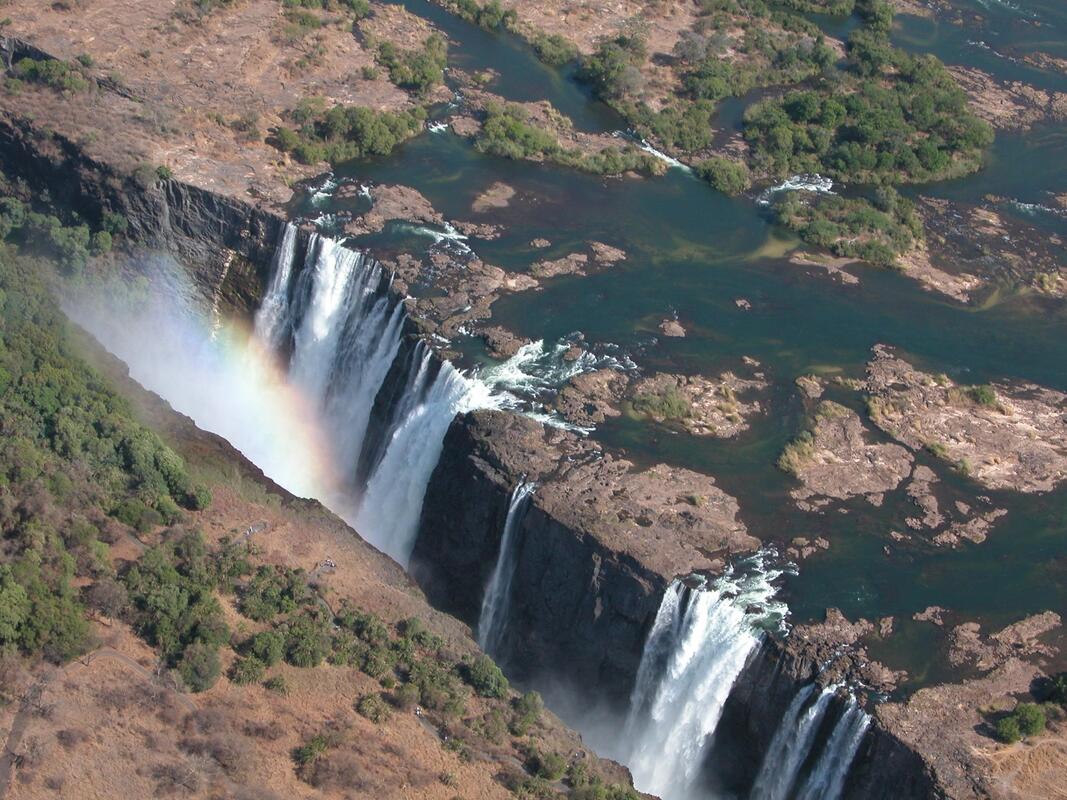 Aerial View Victoria Falls